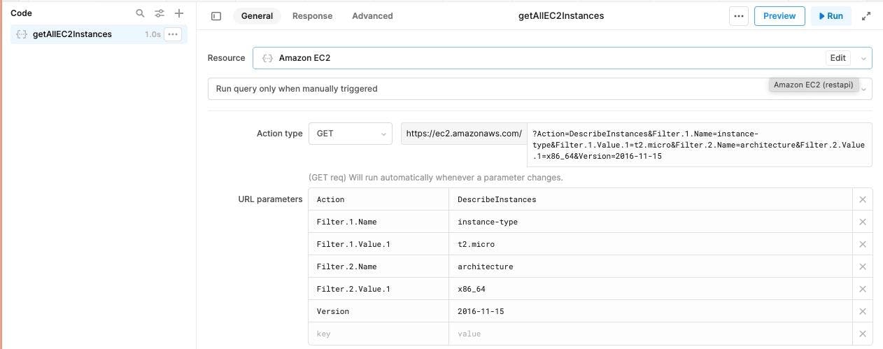Setting up the getAllEC2Instances Resource Query