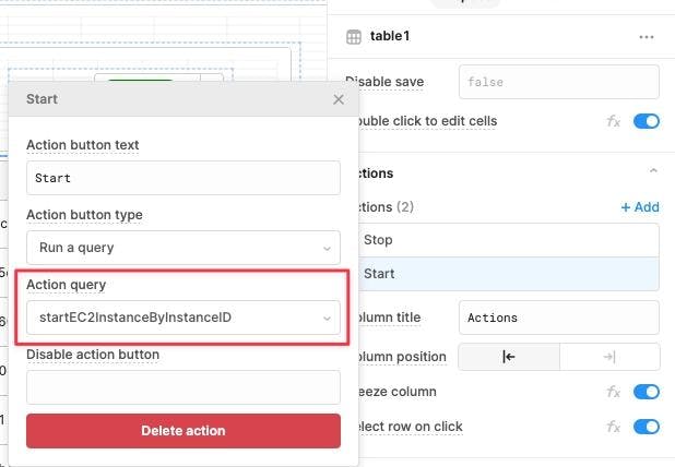 Connect the button's "Click" event handler to the query